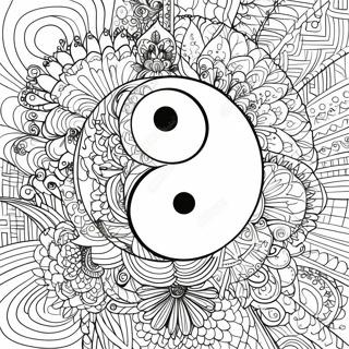 Intricate Yin Yang Mandala Coloring Page 17472-14246