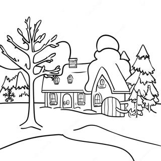 January Winter Wonderland Coloring Page 17491-14263