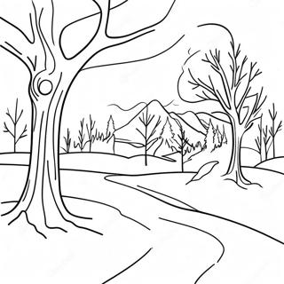 January Winter Wonderland Coloring Page 17491-14264