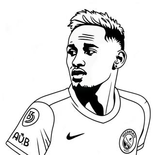 Neymar Psg Coloring Pages