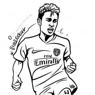 Neymar Psg Action Shot Coloring Page 17501-14271