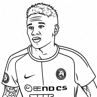 Neymar Psg Action Shot Coloring Page 17501-14272