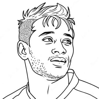 Neymar Psg Dribbling Coloring Page 17502-14278