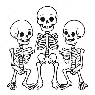 Witty Skeletons Coloring Page 17512-14283