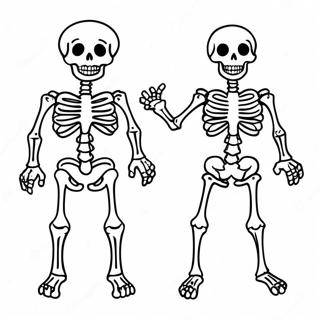 Witty Skeletons Coloring Page 17512-14284