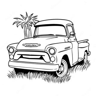 Classic Chevy Truck Coloring Page 1752-1514