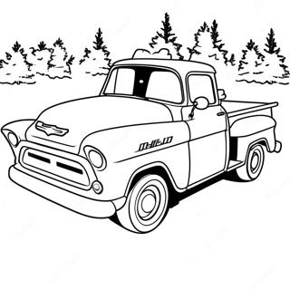 Classic Chevy Truck Coloring Page 1752-1515