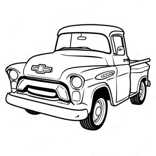 Classic Chevy Truck Coloring Page 1752-1516