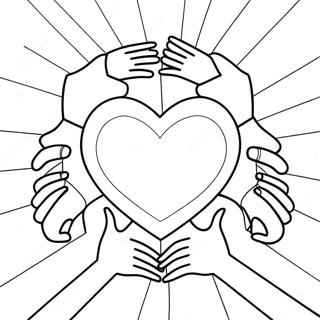 Colorful Hands Making A Heart Shape Coloring Page 17552-14323