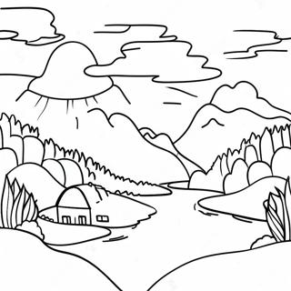 Charming Tennessee Landscape Coloring Page 17572-14333