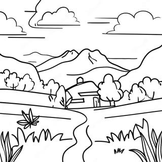 Charming Tennessee Landscape Coloring Page 17572-14335