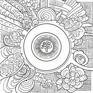 Aapi Cultural Symbols Coloring Page 17581-14330