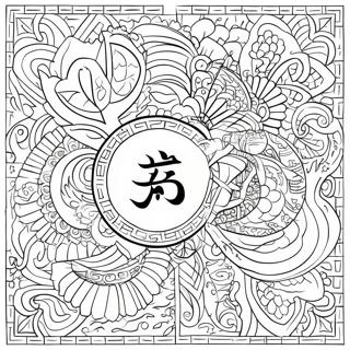 Aapi Cultural Symbols Coloring Page 17581-14332