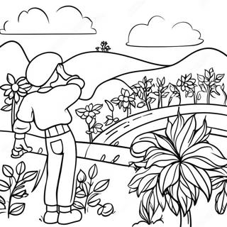 Colorful Colombian Coffee Farm Coloring Page 17592-14343