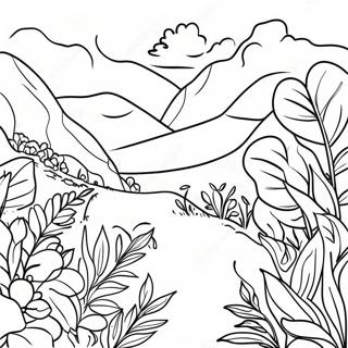 Colorful Colombian Coffee Farm Coloring Page 17592-14344