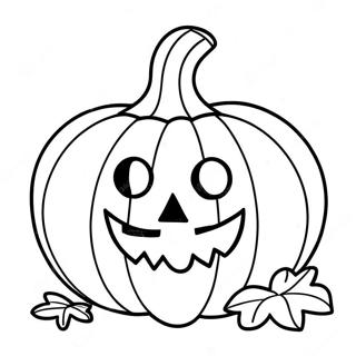 Aesthetic Halloween Pumpkin Coloring Page 17621-14367