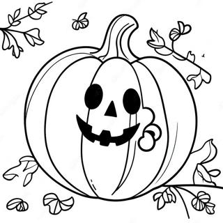 Aesthetic Halloween Pumpkin Coloring Page 17621-14368