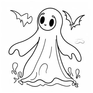 Spooky Aesthetic Ghost Coloring Page 17622-14371