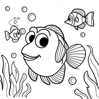 Dory Swimming With Friends Coloring Page 1762-1518