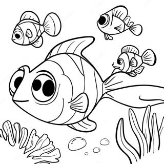 Dory Swimming With Friends Coloring Page 1762-1519