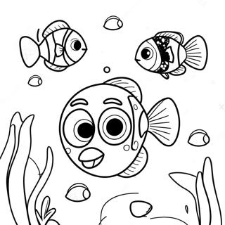 Dory Swimming With Friends Coloring Page 1762-1520