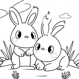 Sunny Bunnies Coloring Pages