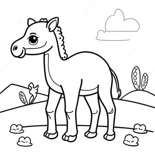 Cute Baby Camel Coloring Page 17642-14390