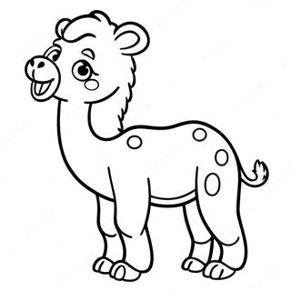 Cute Baby Camel Coloring Page 17642-14392