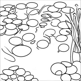 Monet Water Lilies Coloring Page 17651-14386