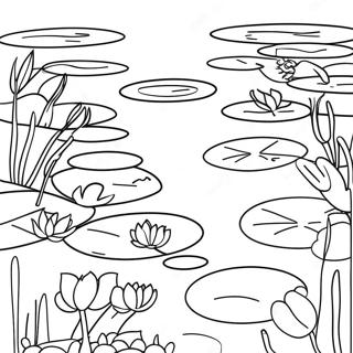 Monet Water Lilies Coloring Page 17651-14388