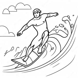 Surfing Coloring Pages