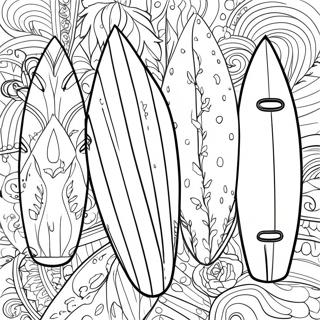 Colorful Surfboard Designs Coloring Page 17662-14401