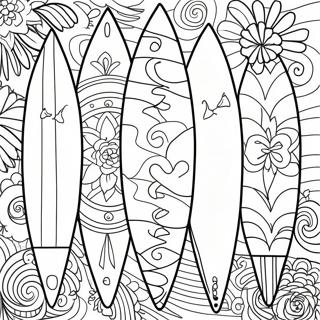 Colorful Surfboard Designs Coloring Page 17662-14404