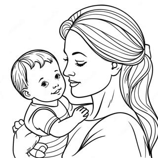 Mommy And Me Coloring Pages