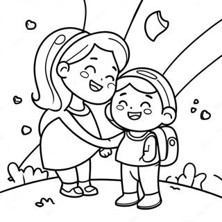 Adventurous Mommy And Child Coloring Page 17692-14422