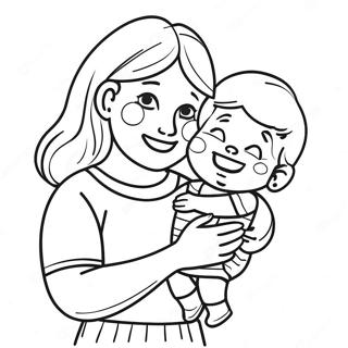 Adventurous Mommy And Child Coloring Page 17692-14423