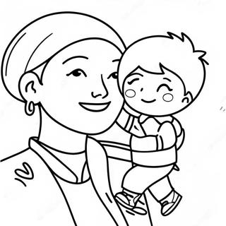 Adventurous Mommy And Child Coloring Page 17692-14424