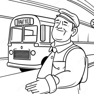 Bus Driver Thank You Card Coloring Page 17701-14428