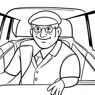 Friendly Bus Driver Coloring Page 17702-14429