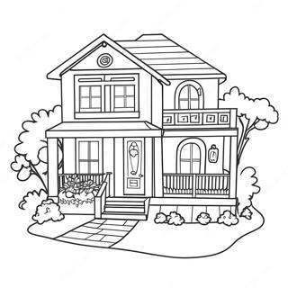 Barbie Dream House Coloring Pages