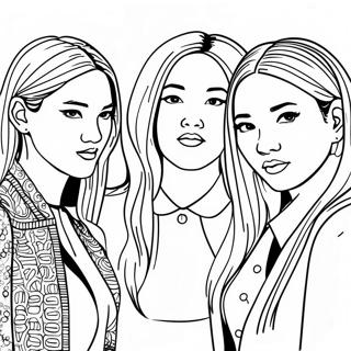 Blackpink Members Portrait Coloring Page 1772-1533