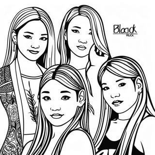 Blackpink Members Portrait Coloring Page 1772-1534