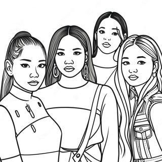 Blackpink Members Portrait Coloring Page 1772-1535