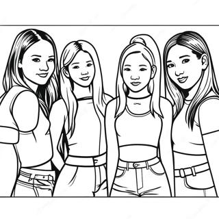 Blackpink Members Portrait Coloring Page 1772-1536