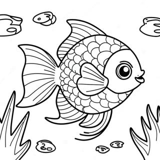 Rainbow Fish Coloring Page 17731-14454