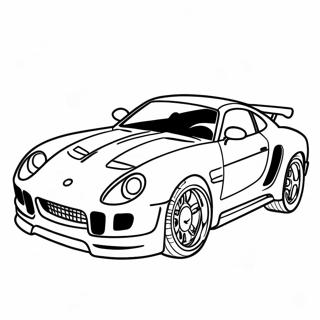 Fast Turbo Car Coloring Page 17742-14462