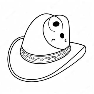 Colorful Cowboy Hat With Stars Coloring Page 17752-14472