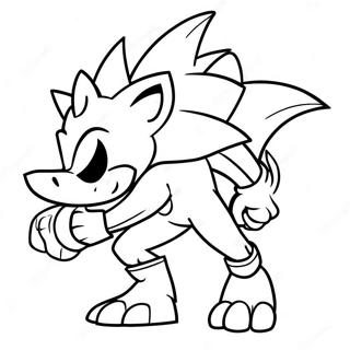 Sonic The Werehog In Action Coloring Page 17762-14487