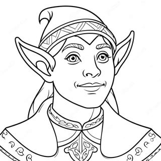 Elf For Adults Coloring Pages