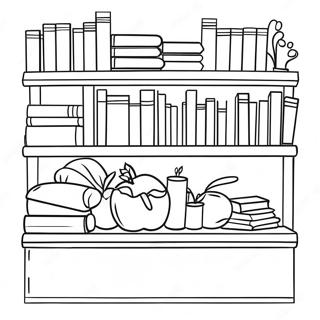 Colorful Pageshelf Scene Coloring Page 17792-14497